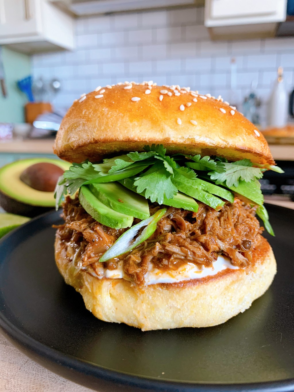 Sandwich au porc effiloché à la&nbsp;tex-mex