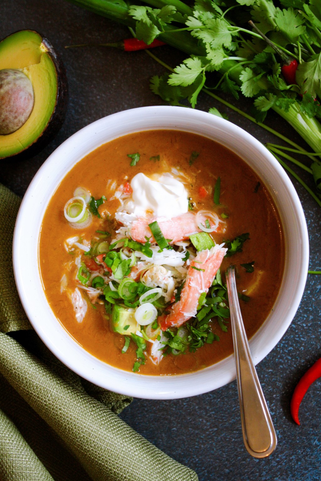 Bisque de crabe des neiges à la&nbsp;mexicaine