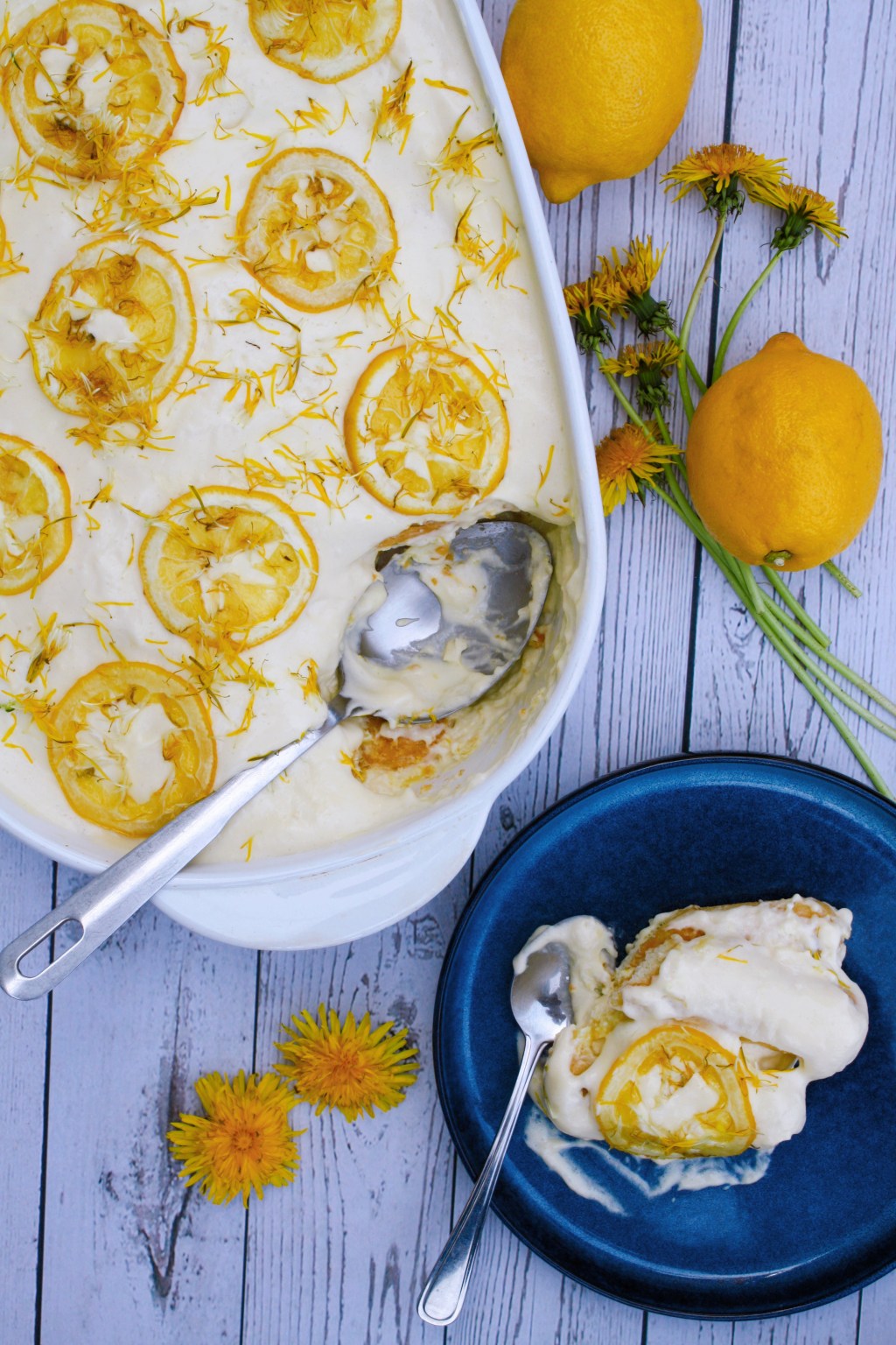 Tiramisu au citron et&nbsp;pissenlit