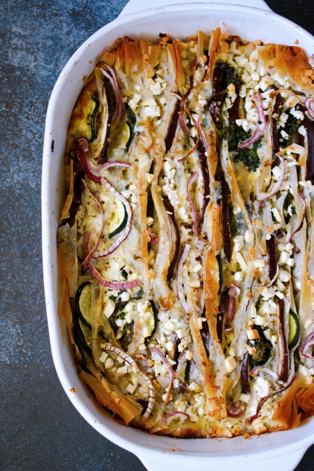 Tarte feuilletée aux légumes méditerranéens (crinkle&nbsp;pie)